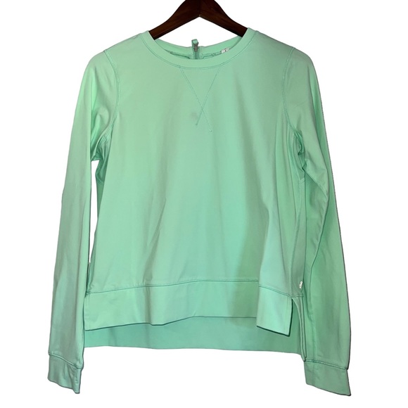 lululemon athletica Tops - Lululemon Run: Warm Up Crew Fresh Teal (Mint Green) Size 8